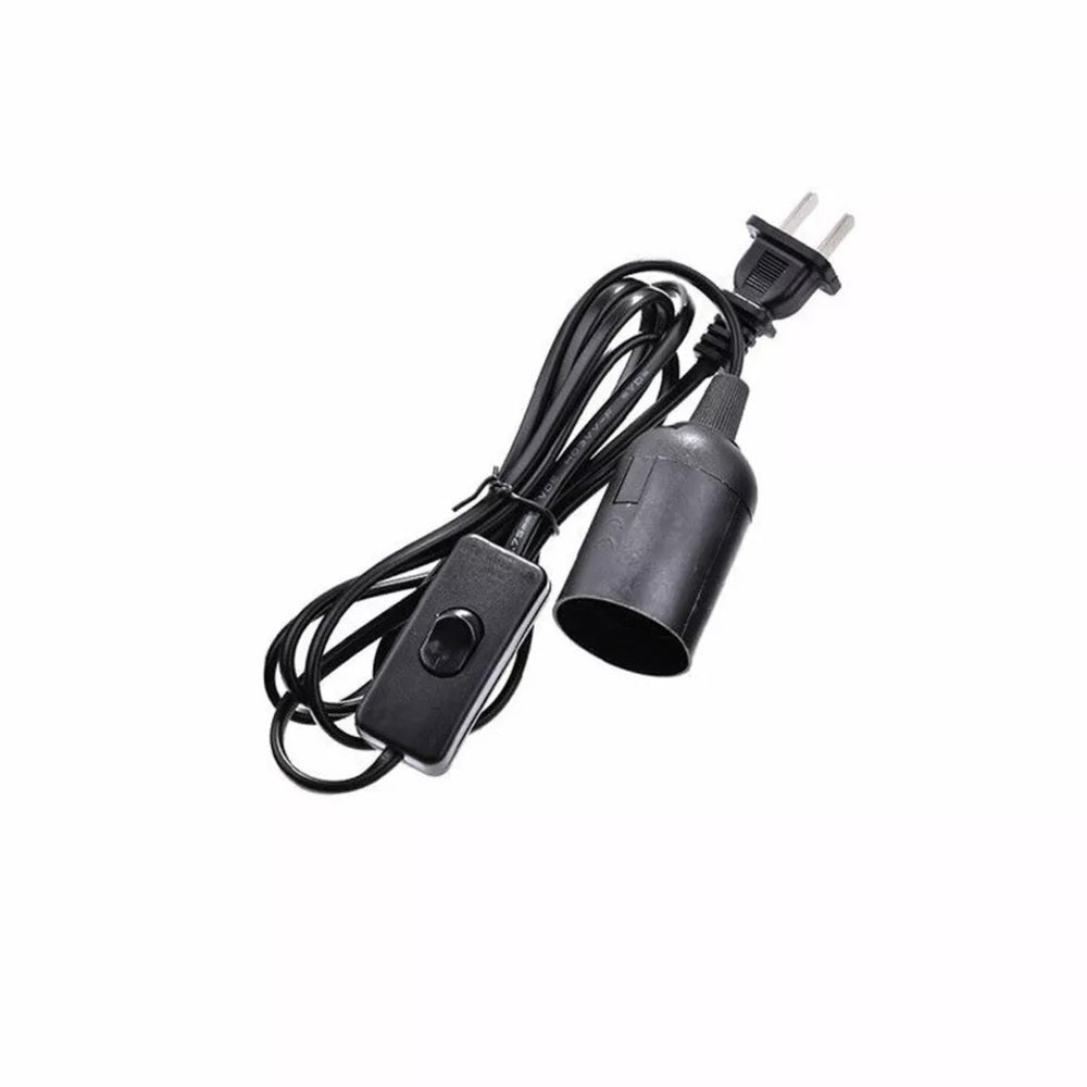 Light Lamp Bulb Holder Base Light Socket Cable Cord with On/Off Switch