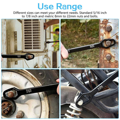 1pc Universal Double-Head Wrench, 8-22mm