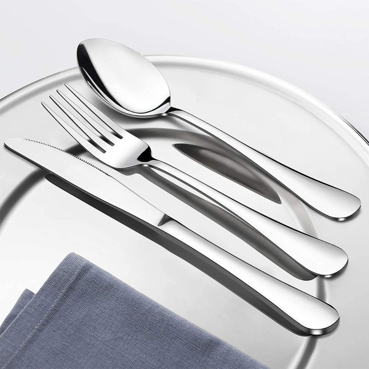 12pcs Flatware Set With Knife, Spoon And Fork