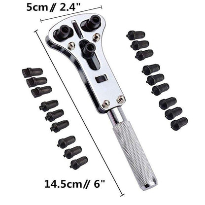 Watch Back Case Opener With 18 Pcs Clamps Kits