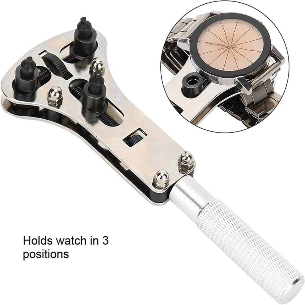 Watch Back Case Opener With 18 Pcs Clamps Kits
