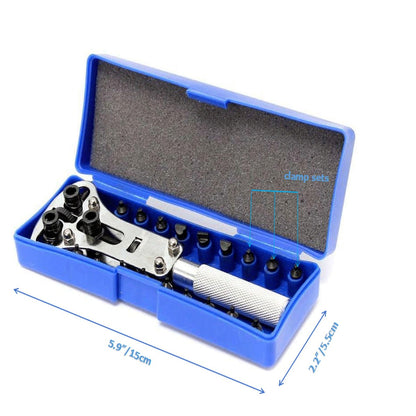 Watch Back Case Opener With 18 Pcs Clamps Kits