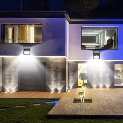 2Pcs 100LED Patio Wall Lights Solar