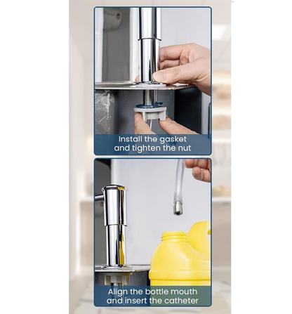 Countertop Kitchen Sink Soap Dispenser Pump, Chrome with Extension Tube Kit