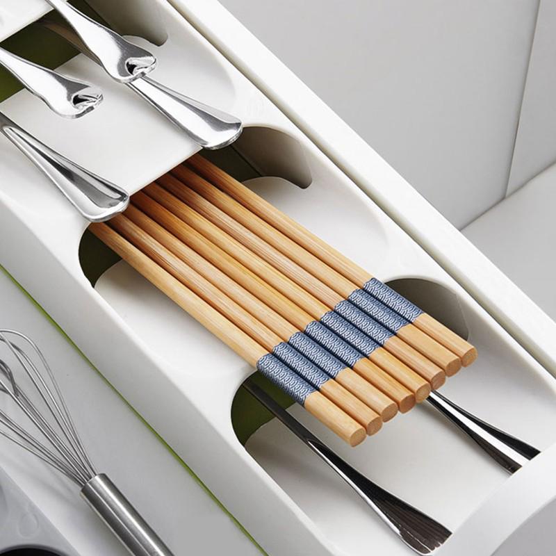 Stackable Drawer Cutlery Storage Organizer Tray
