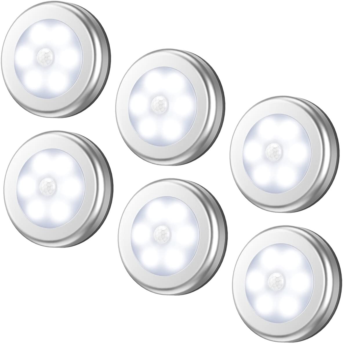 6LED Motion Sensor Lights-6 Pack