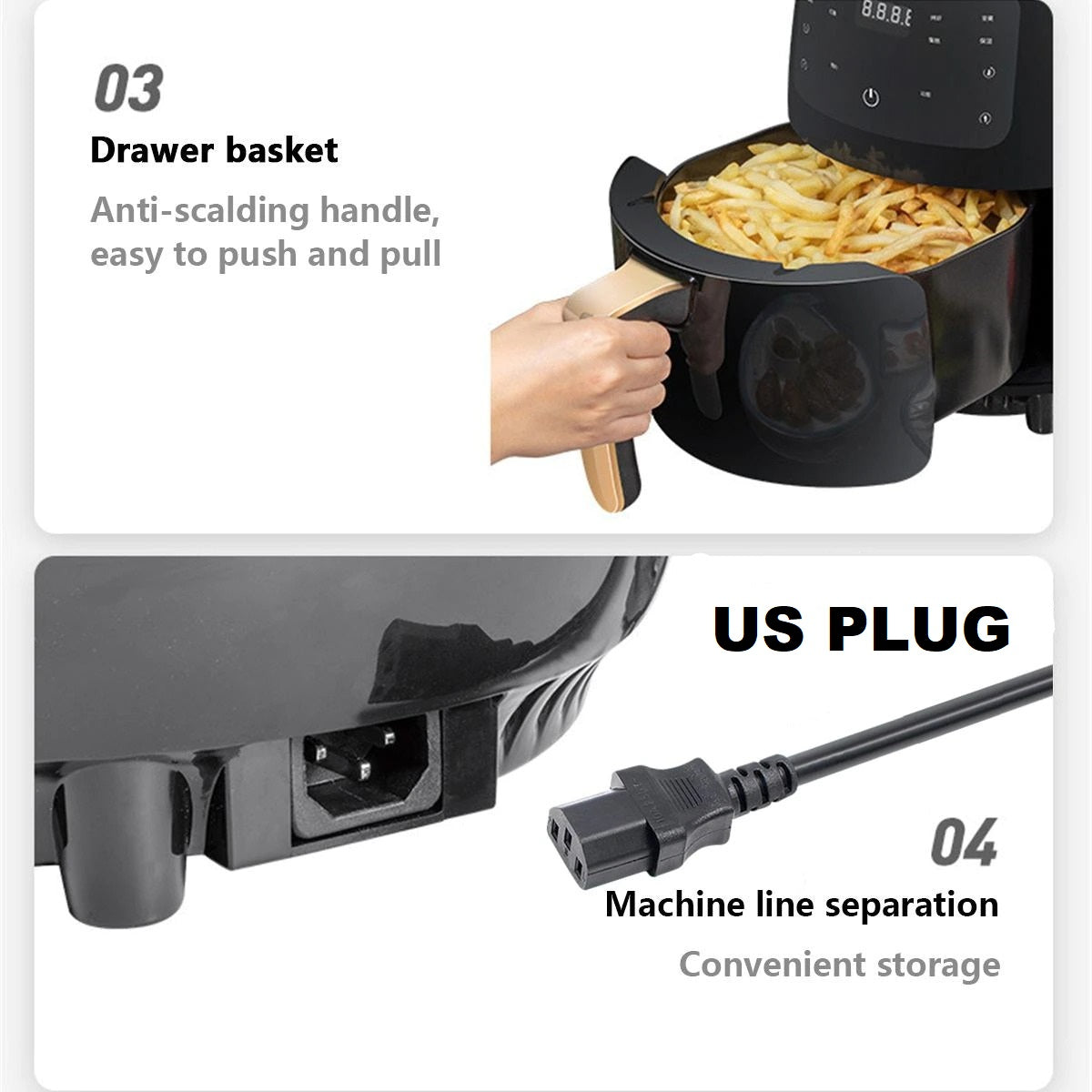 4.5L Fryer Grill Cooker
