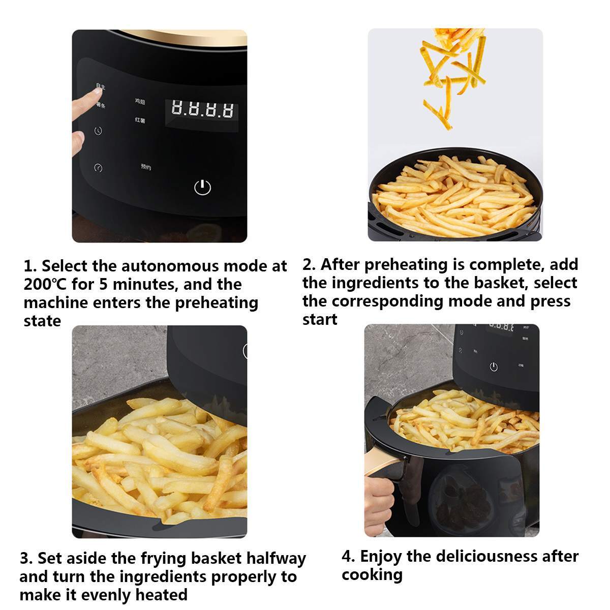 4.5L Fryer Grill Cooker