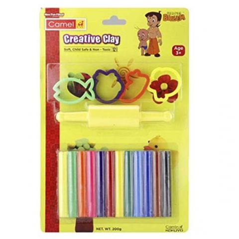 Camel Creative Clay Soft, Child Safe & Non-Toxic 12 Shades