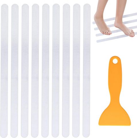24Pcs Bath Tub Shower Stickers Anti Slip Grip Strips 
