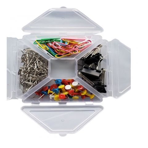 Binder Clips, Paper Clips, Push Pins, T pins