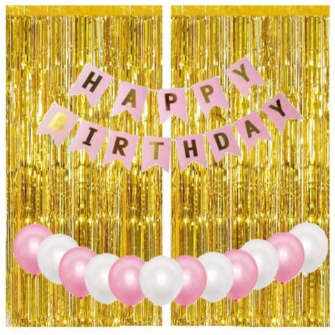 Wall Decoration Birthday Kit - Pink