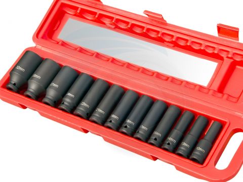 1/2 Inch Drive Deep 6-Point Impact Socket Set