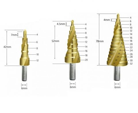 Straight Step Drill Bit-Rotate Drill Set
