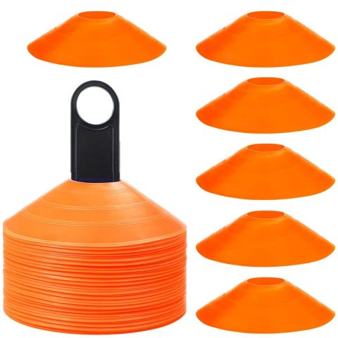 50 Pcs Orange Mark Disks with Shelf and Net