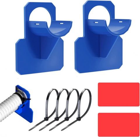 2 Pcs Swimming Pool Pipe Plastic  Hose Holder Support Tool Kit