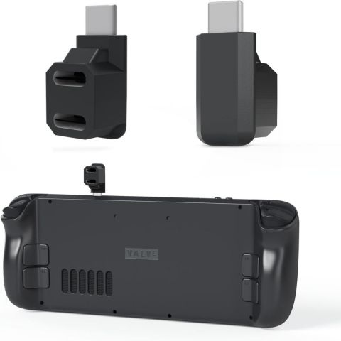 Steam Deck Adapter Type C 1 To 2 Adapter Charging Transfer Data 2 In 1