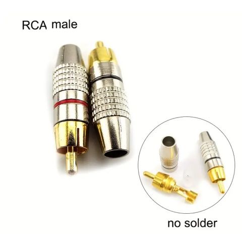 RCA Male Plug Solder Audio Adapter 