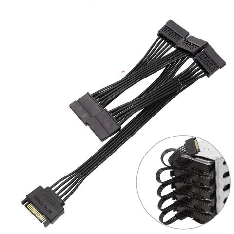 15Pin SATA To 5SATA Hard Drive Splitter Adapter Cable 
