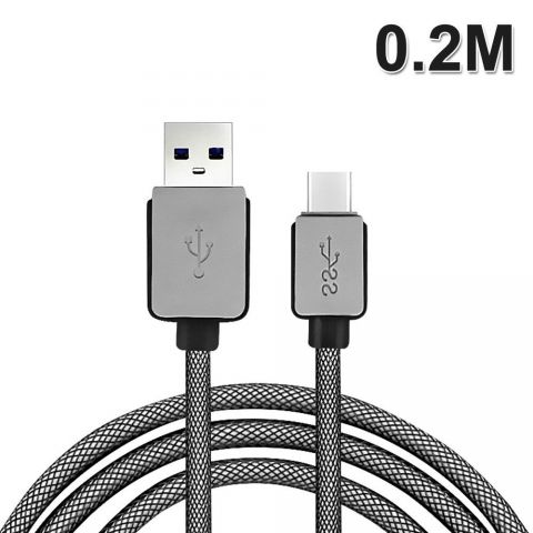 Braided Type C Charging  Cable  -0.2 M