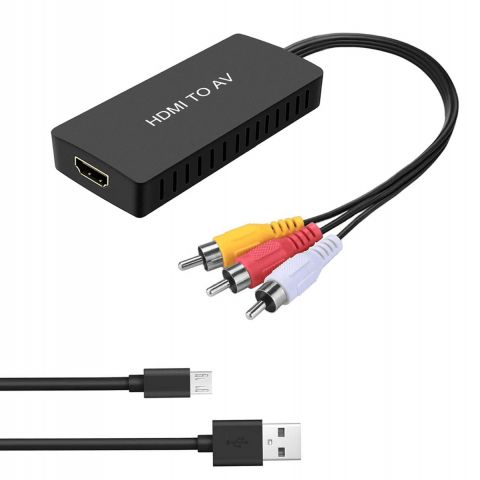 HDMI To RCA Converter Connector HDMI To Composite Adapter Video Audio