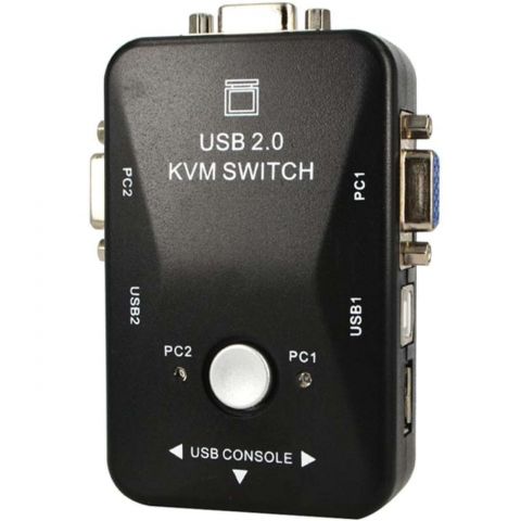 2 Port VGA KVM Switch Box 