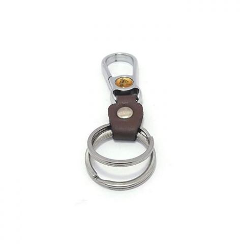 1pc Genuine Leather Car Keychain