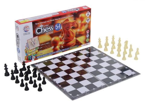 5 in 1 Chess Junior Deluxe Board Game for Kids