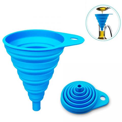 Foldable Collapsible Style Funnel-Blue-Medium