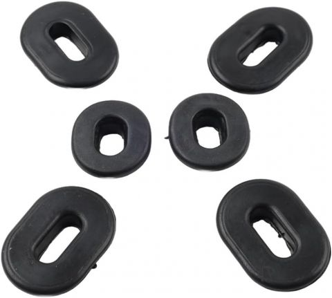 6Pcs Motorbike Oval Round Single Side Cover