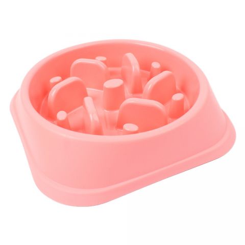 Dog Food Slow Feeder Puzzle Bowl -Light Pink