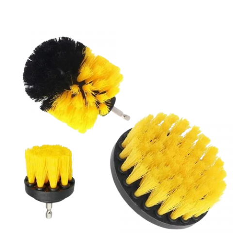 3pcs Drill Brush Multipurpose Scrubber Kit