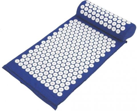 Acupressure Mat with Pillow-Blue