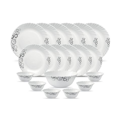 La Opala , Classique Collection, Glass Dinner Set 21 pcs-MISTY DROPS