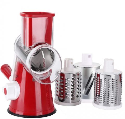 3-in-1 Vegetable Shredder-Red 