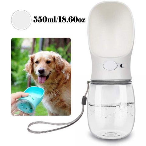 Dog Water Bottle-White-550ml