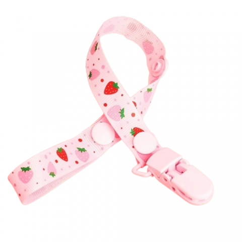 baby clip pacifier holder-Pink