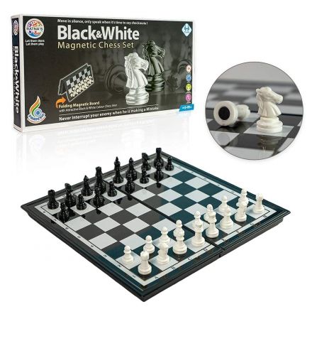 Black White Magnetic Chess Set