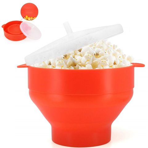 Microwaveable Silicone Popcorn Popper