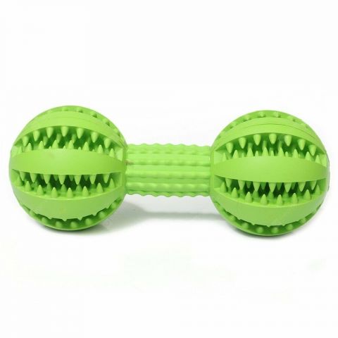 Dog ​​Rubber Dumbbell Toy -Green 