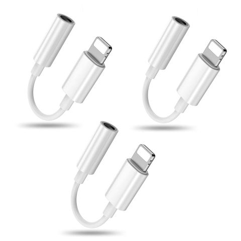 For iPhone to AUX 3.5mm Audio Jack Adapter-3 Pack