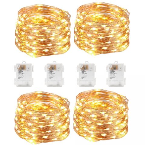 led string light-Warm-2 M-4 Pack