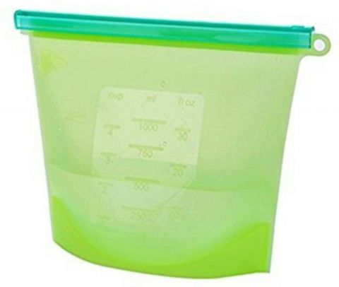 Reusable Food Storage Bags-Green -1000ml