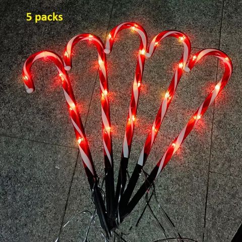 Solar Cane Ground Lamps Christmas