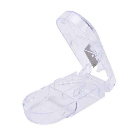 Pill Splitter, Pill Cutter with Retracting Safety Guard