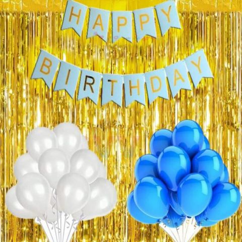 Wall Decoration Birthday Kit - Blue