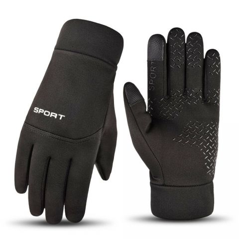 Touch Screen Warm Sport Gloves-Black
