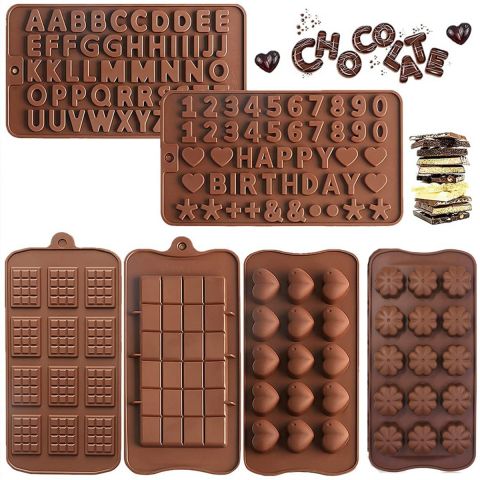 5Pcs Silicone Chocolate Molds