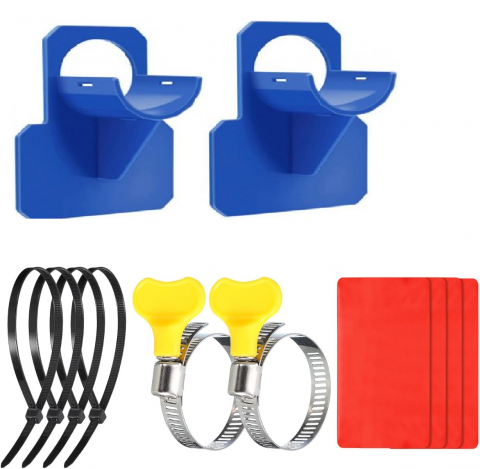 2 Pcs Swimming Pool Pipe Plastic  Hose Holder Support Tool Kit