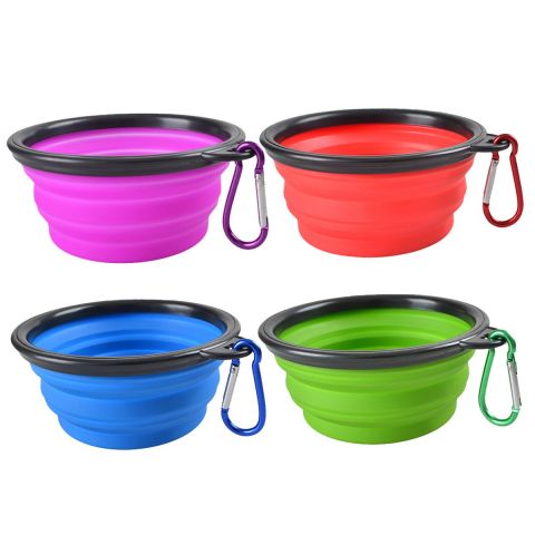 Collapsible Pet Dog Silicone Bowl
